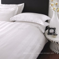 Algodão poliéster 1CM / 2CM / 3CM Sateen Listrado Branco Bedding Tecido Atacado